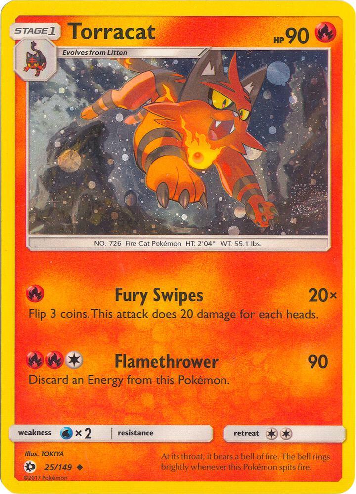 Sun & Moon Torracat [Cosmos-Holo] Pokémon card